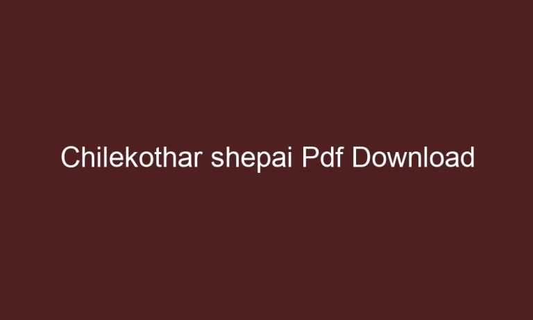 chilekothar shepai pdf download 3710