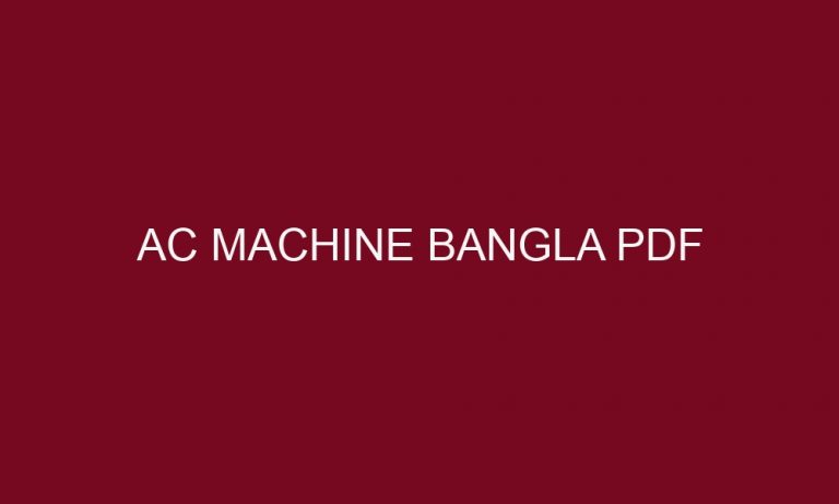 ac machine bangla pdf 5221 1