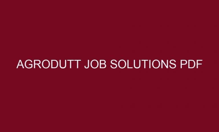 agrodutt job solutions pdf 5154 1