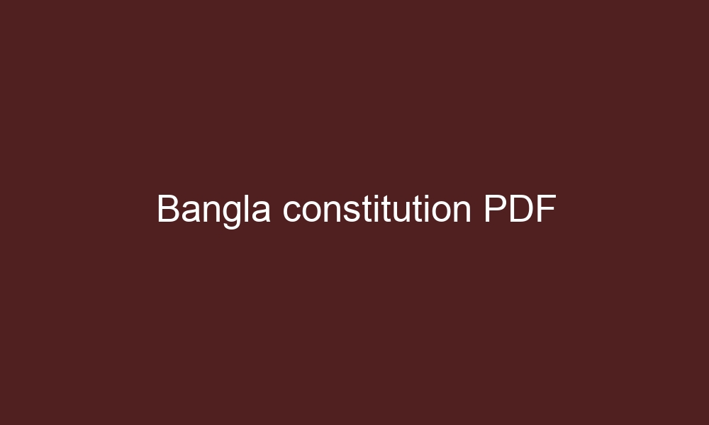 bangla constitution pdf 4640 1