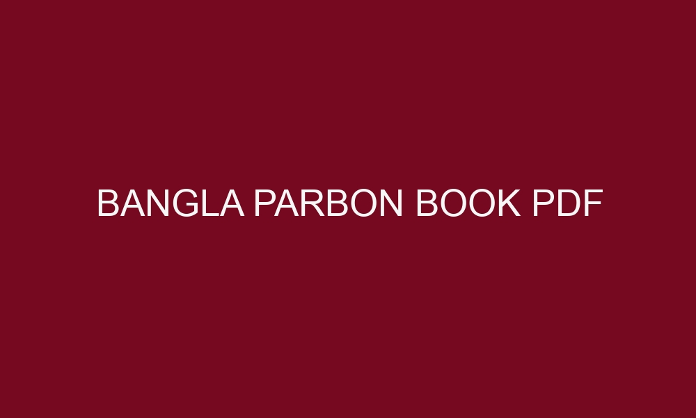 bangla parbon book pdf 4970