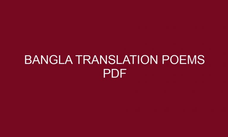 bangla translation poems pdf 4901 1