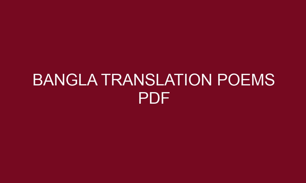 bangla translation poems pdf 4901 1