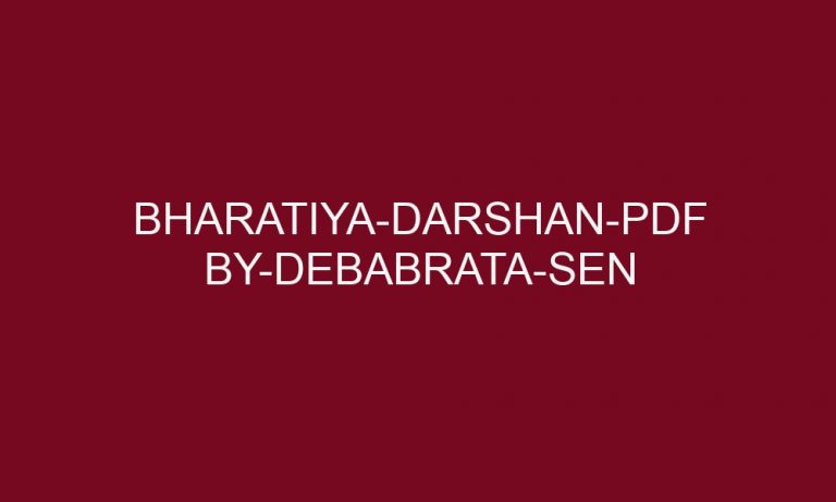 bharatiya darshan pdf by debabrata sen 5342 1