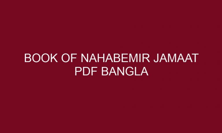 book of nahabemir jamaat pdf bangla 5269