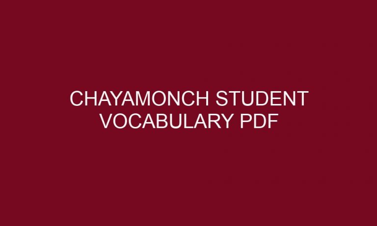 chayamonch student vocabulary pdf 5270