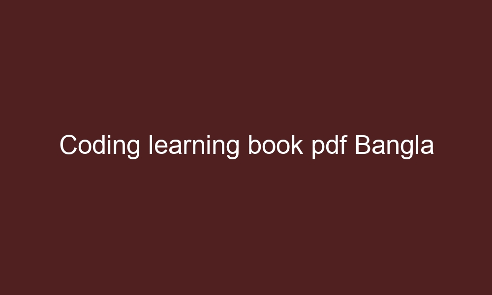 coding learning book pdf bangla 4611 1