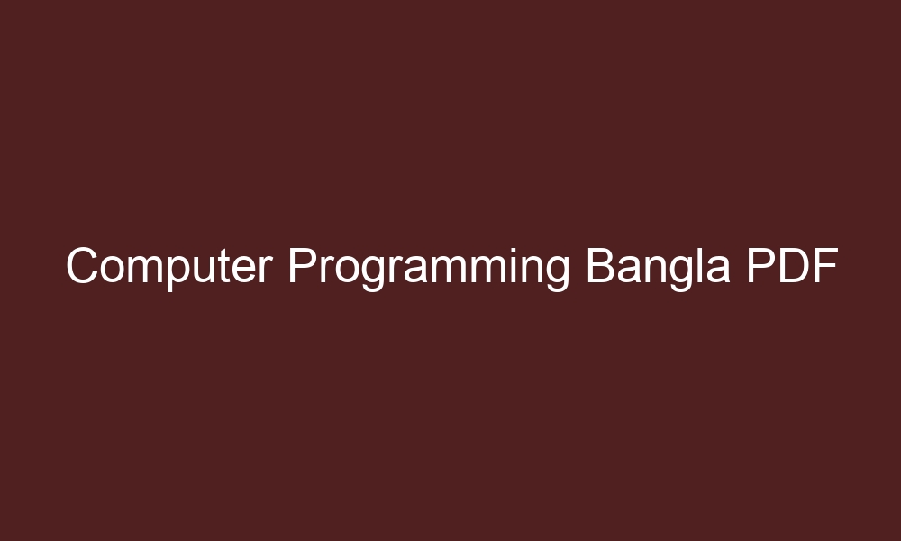 computer programming bangla pdf 4572 1