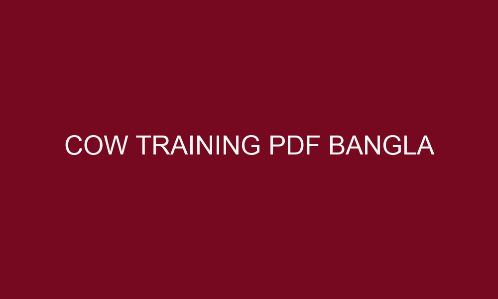 cow training pdf bangla 5248 1