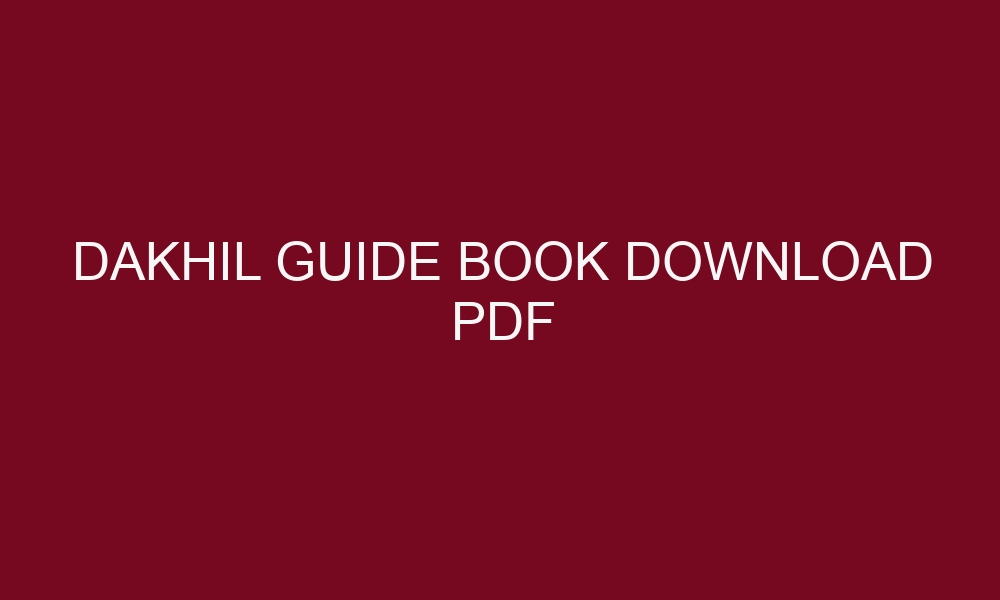 dakhil guide book download pdf 5358