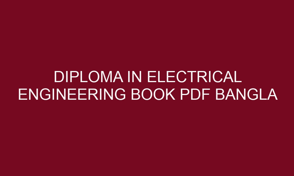 diploma in electrical engineering book pdf bangla 5105