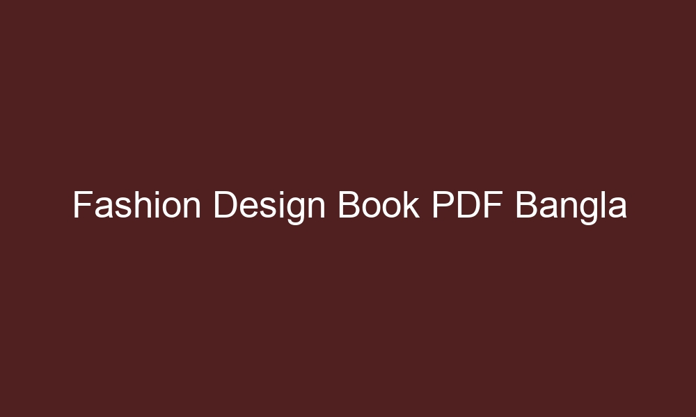 fashion design book pdf bangla 4547