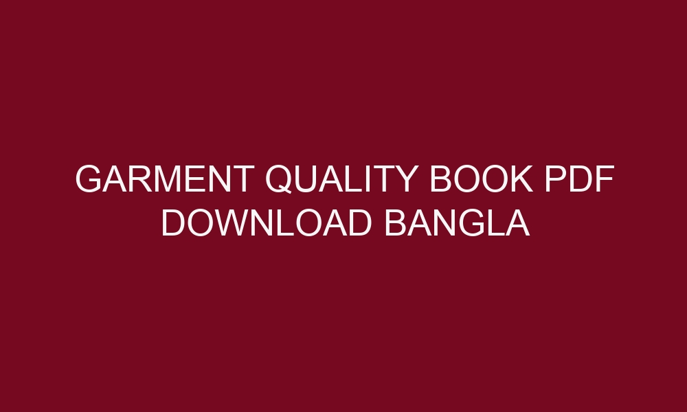 garment quality book pdf download bangla 5141 1