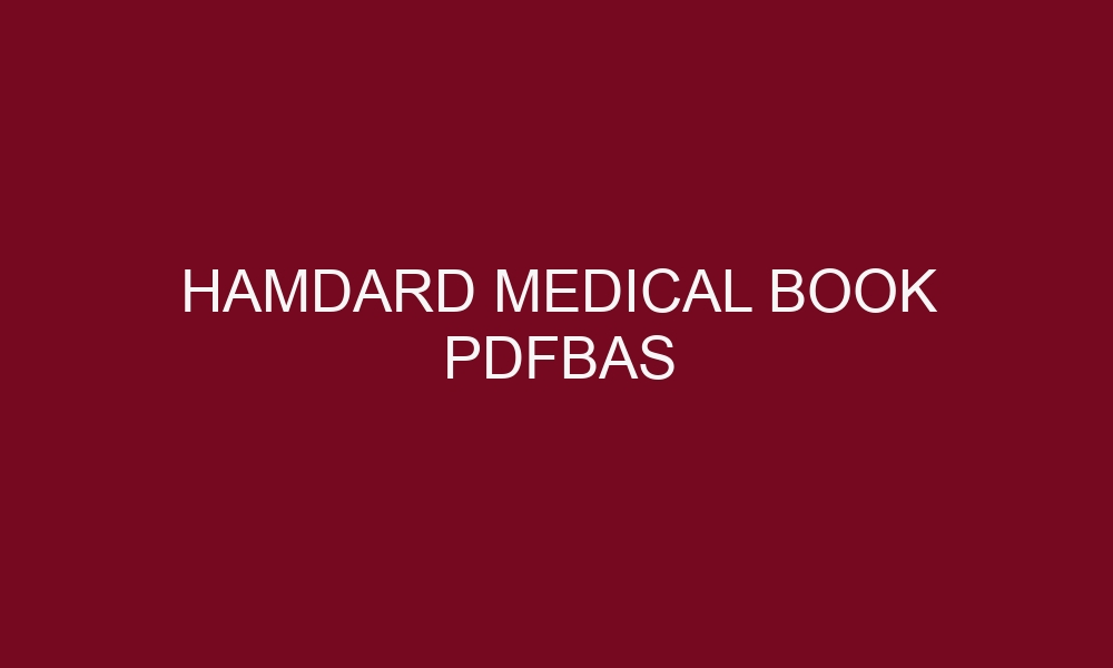 hamdard medical book pdfbas 4780