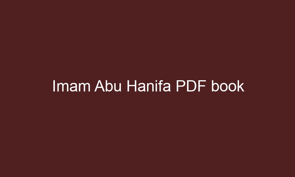imam abu hanifa pdf book 4396