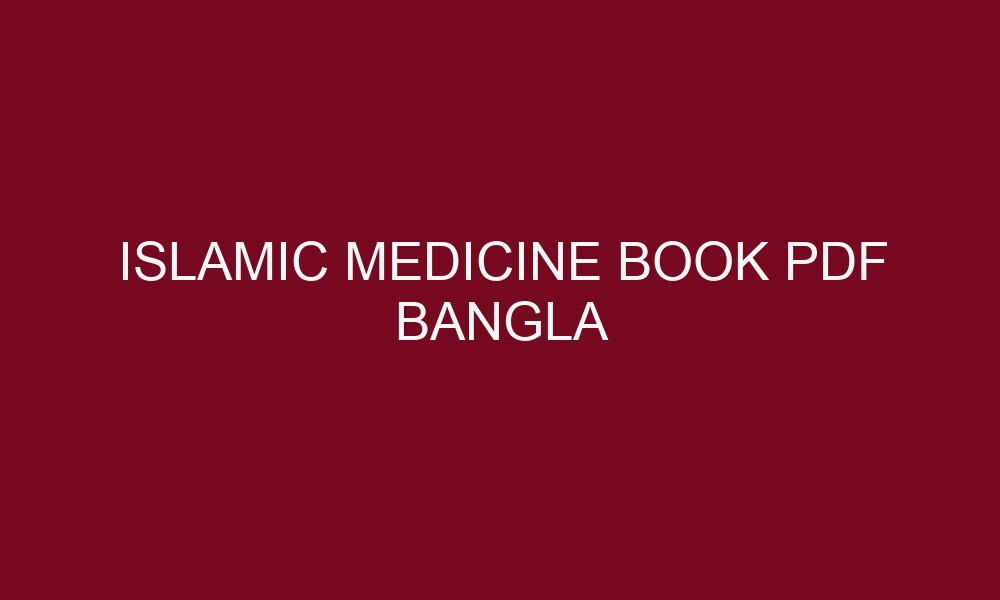 islamic medicine book pdf bangla 4716