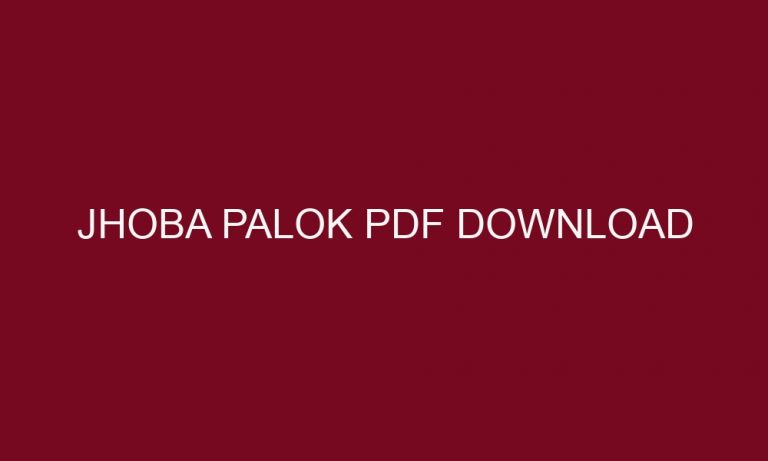 jhoba palok pdf download 4889