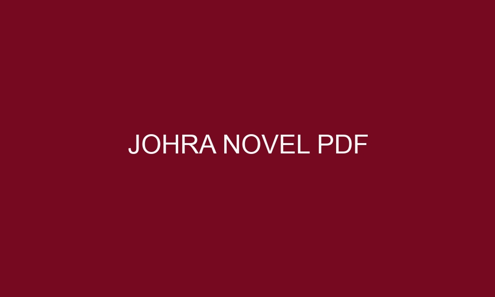 johra novel pdf 4871