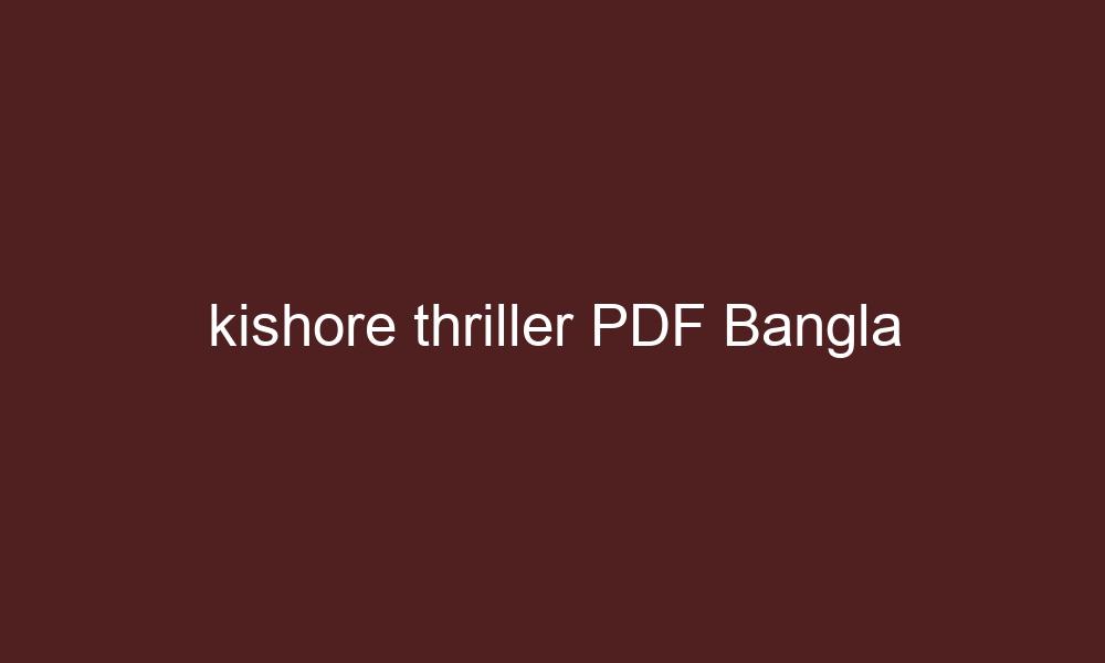 kishore thriller pdf bangla 4505 1