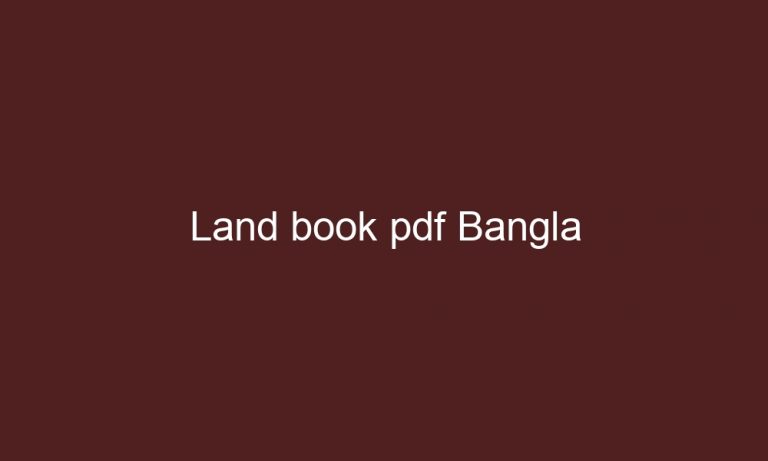 land book pdf bangla 4705