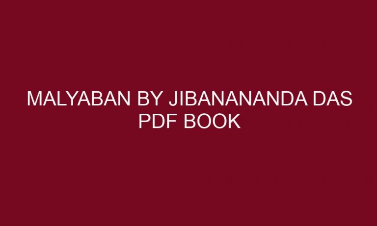 malyaban by jibanananda das pdf book 4876