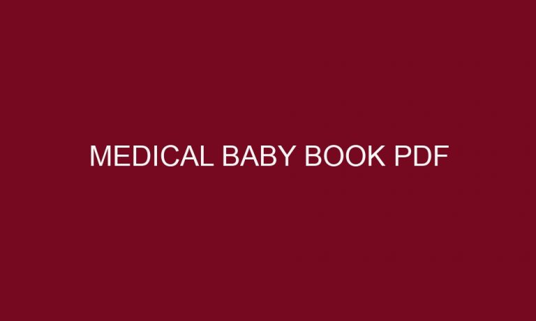 medical baby book pdf 4790