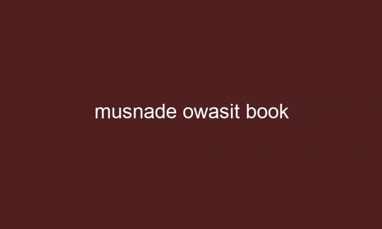 musnade owasit book 4412