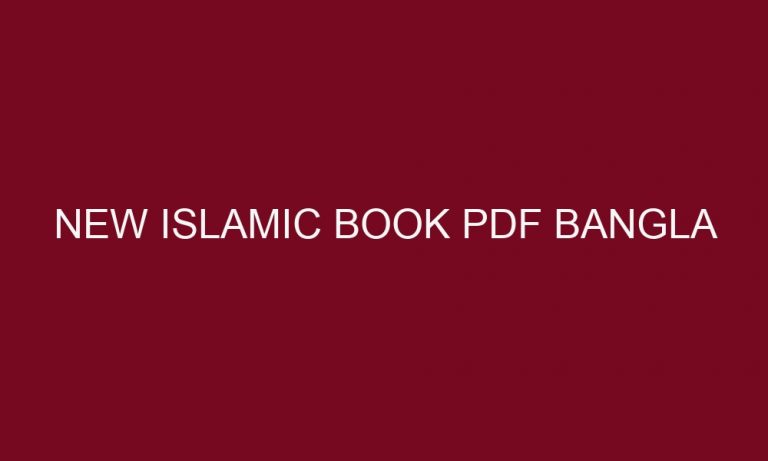 new islamic book pdf bangla 4721