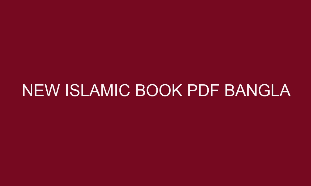 new islamic book pdf bangla 4721