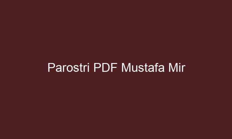 parostri pdf mustafa mir 4330 1