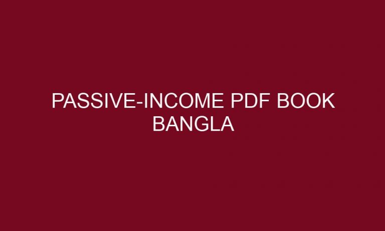 passive income pdf book bangla 4775 1