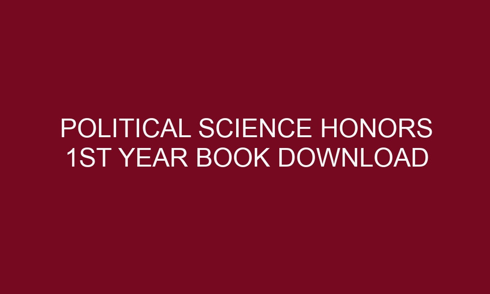 political science honors 1st year book download pdf 4944