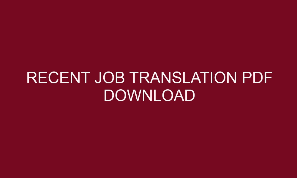 recent job translation pdf download 5403