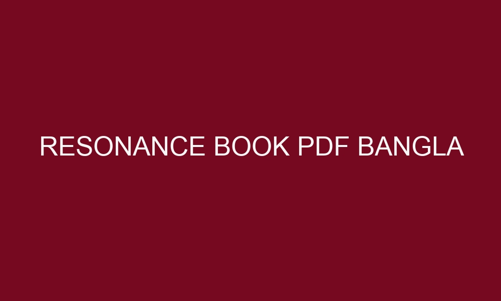 resonance book pdf bangla 5088