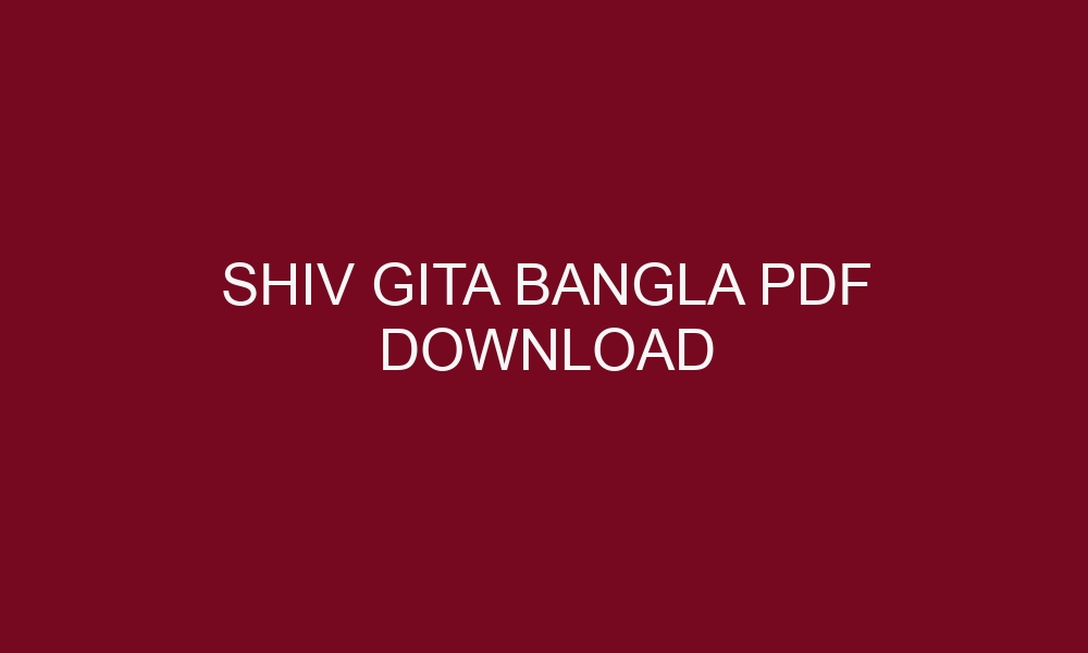 shiv gita bangla pdf download 5042