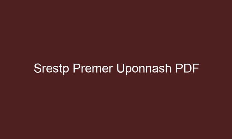 srestp premer uponnash pdf 4303