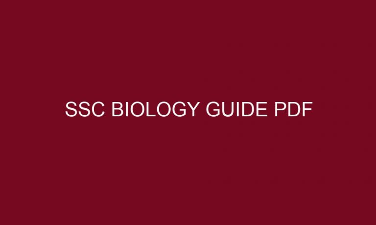 ssc biology guide pdf 5195 1