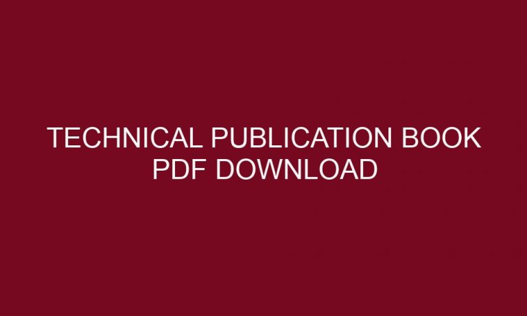 technical publication book pdf download 5161