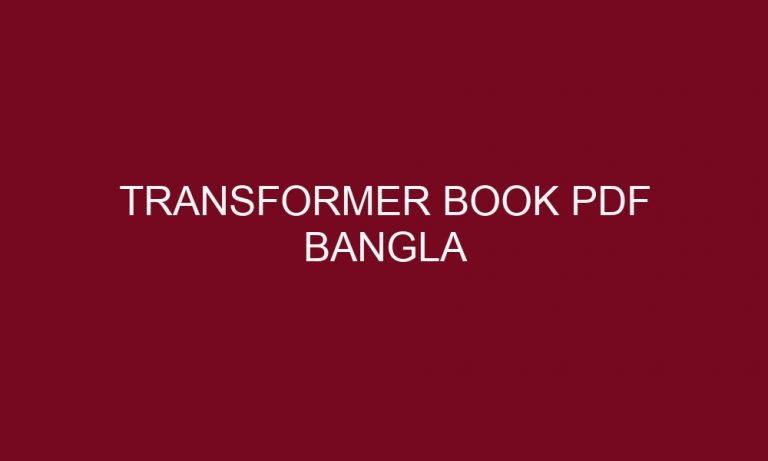 transformer book pdf bangla 5210 1