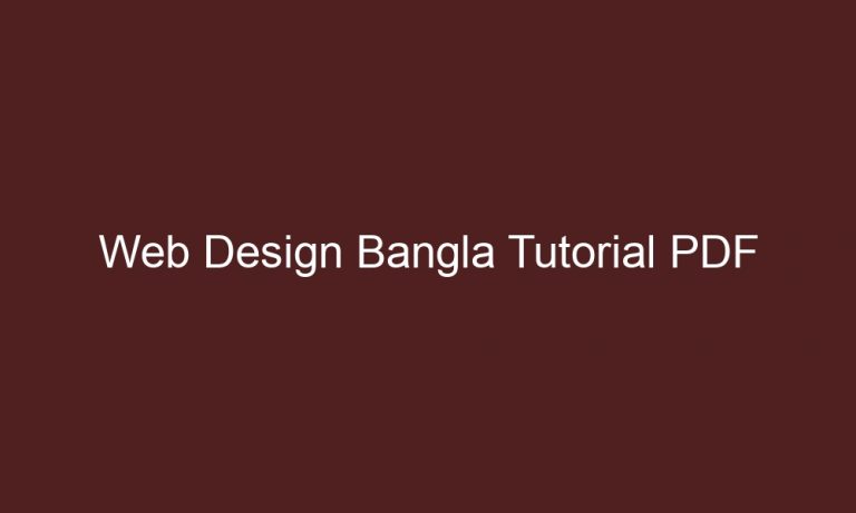 web design bangla tutorial pdf 4623 1