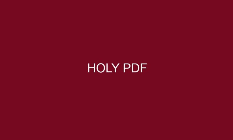 holy pdf 5445 1