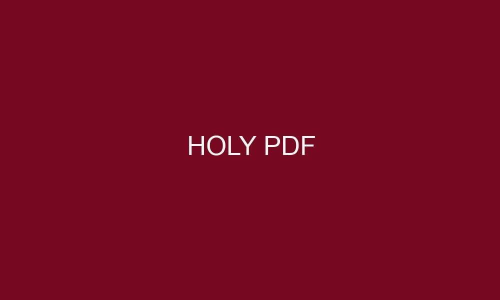 holy pdf 5445 1
