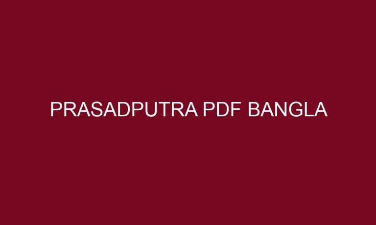 prasadputra pdf bangla 5462