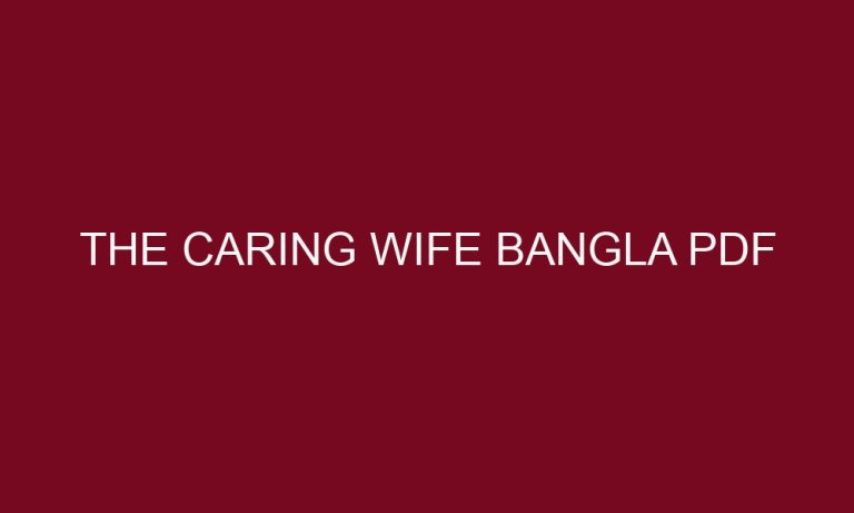 the caring wife bangla pdf 5433 1