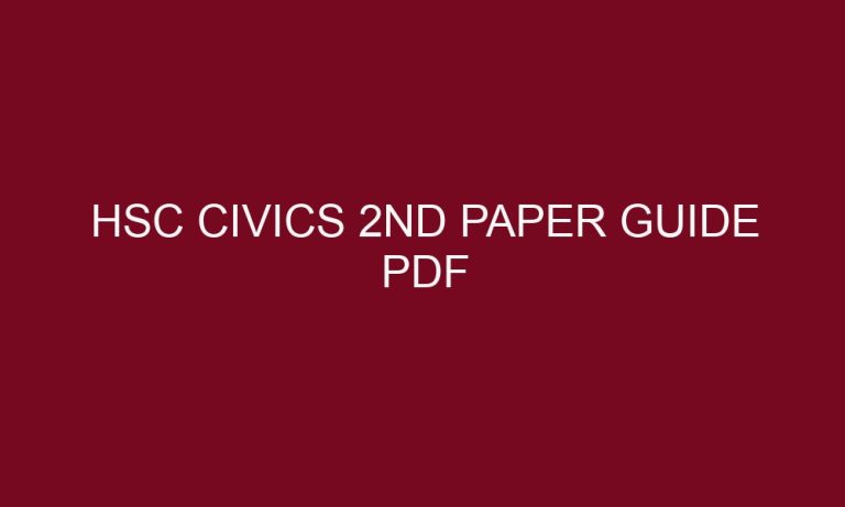 hsc civics 2nd paper guide pdf 5494